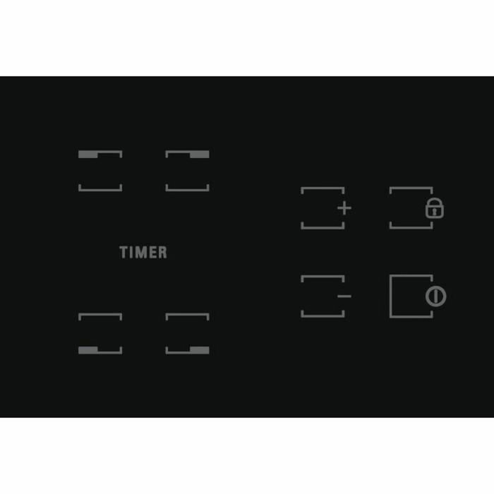 Hotpoint HR631C Table de cuisson vitrocéramique 4 foyers 60 cm Noir Hotpoint HR631C Table de cuisson vitrocéramique 4 foyers 60 cm Noir