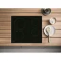 Hotpoint HR631C Table de cuisson vitrocéramique 4 foyers 60 cm Noir - 6200 W, interface sensitive, sécurité enfant