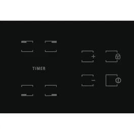 Hotpoint HR631C Table de cuisson vitrocéramique 4 foyers 60 cm Noir - 6200 W, interface sensitive, sécurité enfant