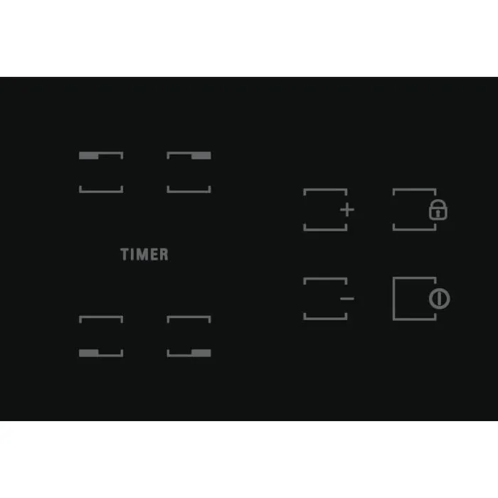 Hotpoint HR631C Table de cuisson vitrocéramique 4 foyers 60 cm Noir - 6200 W, interface sensitive, sécurité enfant