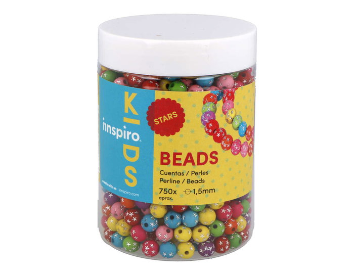 Innspiro Assortiment de perles rondes avec étoiles de 7,5 mm, 750 pièces