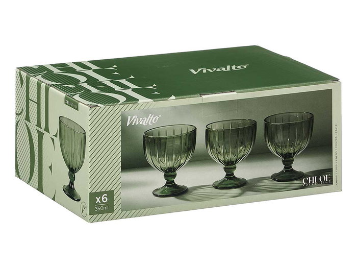 VIVALTO Coupe à glace Rayas 360ml Verte