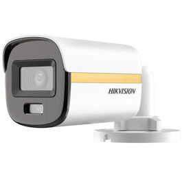 Hikvision Caméra de sécurité fixe Mini Bullet 3K ColorVu avec éclairage double et PoC, résolution 2960x1665, objectif fixe, IP67