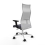 Piqueras y Crespo Albacete Chaise de Bureau Gris foncé et Blanc
