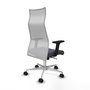 Piqueras y Crespo Albacete Chaise de Bureau Gris foncé et Blanc