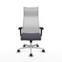 Piqueras y Crespo Albacete Chaise de Bureau Gris foncé et Blanc