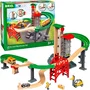 BRIO World Coffret Grand Circuit Plateforme Multimodale 32 pièces - Circuit de train en bois - 33887 - Dès 3 ans