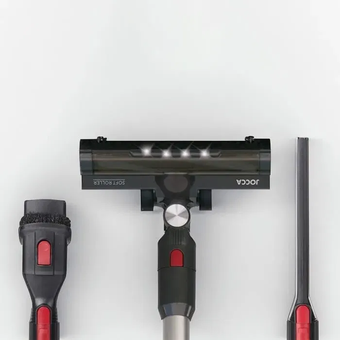 Jocca Aspirateur balai sans fil à écran tactile - 8000 Pa - Autonomie 55 min - 0.7 L - Filtre HEPA - Gris