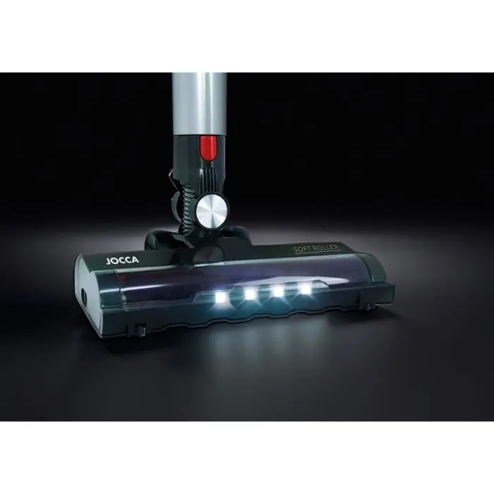 Jocca Aspirateur balai sans fil à écran tactile - 8000 Pa - Autonomie 55 min - 0.7 L - Filtre HEPA - Gris