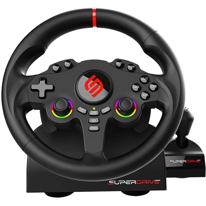 Subsonic Volant gaming SUBSONIC avec double joysticks LED et levier