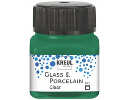 Kreul Peinture verre et porcelaine GLASS&PORCELAIN Clear vert émeraude translucide 20ml