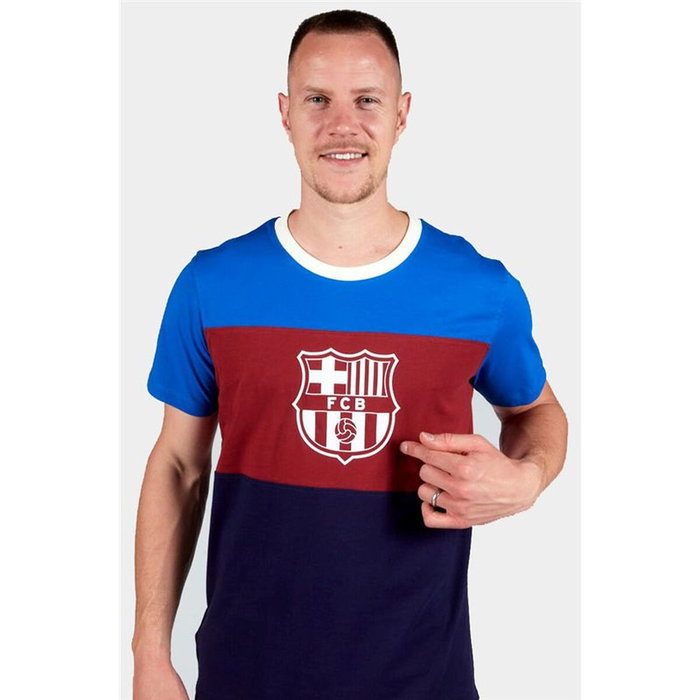 Maillot de Football à Manches Courtes pour Homme F.C. Barcelona Tricolor 36