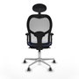 Piqueras y Crespo 2D086G1 Chaise de Bureau avec Appui-tête Bleu clair
