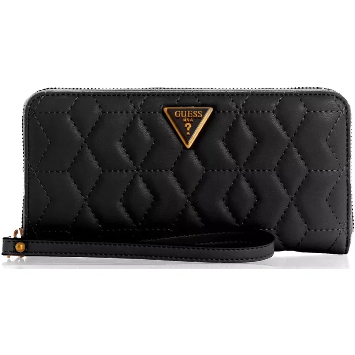 Guess Elenia Portefeuille en textile Noir Guess Elenia Portefeuille en textile Noir