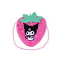 Karactermania Kuromi - Sac bandoulière peluche souple motif Fraise, 22 x 22 x 8 cm, rose, à partir de 3 ans