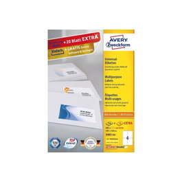 Avery Zweckform Étiquettes A6 105 x 148 mm, Blanc, 400 unités
