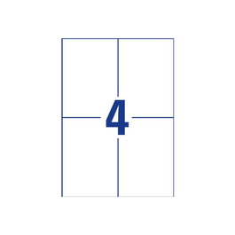 Avery Zweckform - 3483 - Étiquettes adhésives Avery 105 x 148 mm, format A4, par paquet