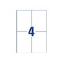 Avery Zweckform - 3483 - Étiquettes adhésives Avery 105 x 148 mm, format A4, par paquet