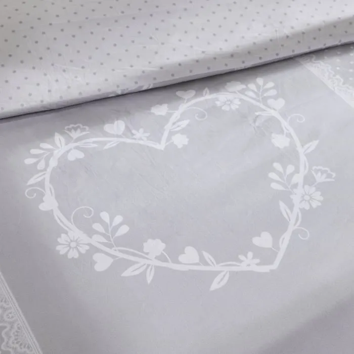Today Parure de lit Constance - Housse de couette 246x240 cm et 2 taies d'oreiller 63x63 cm, Gris Today Parure de lit Constance - Housse de couette 246x240 cm et 2 taies d'oreiller 63x63 cm, Gris