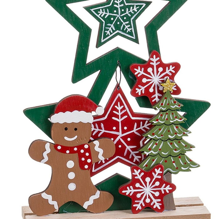 BigBuy Home Sapin de Noël Multicouleur Bois Etoiles