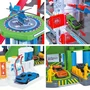 Majorette Garage Super City 2 Niveaux avec Lumières et Sons, 6 Véhicules Métalliques + 1 Train, 128 x 78 x 73 cm SMO3467452077207