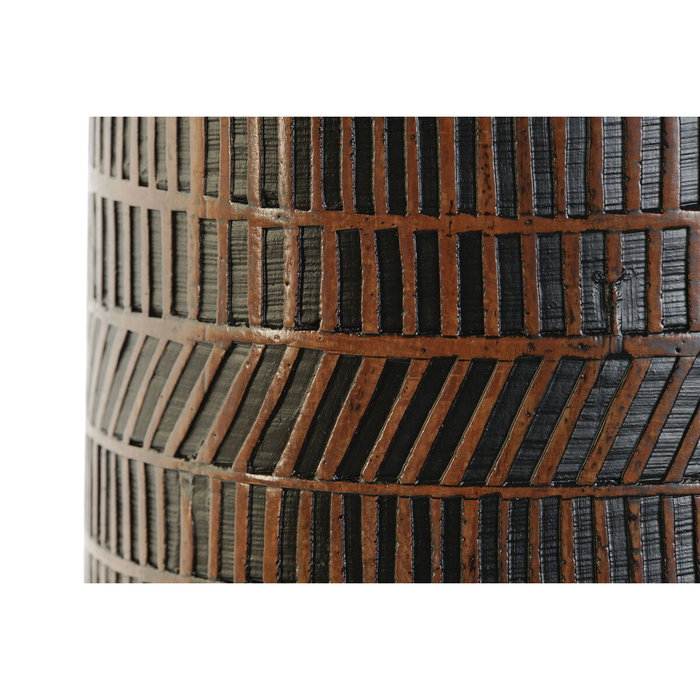 Vase Home ESPRIT Marron Noir Résine Colonial 20 x 20 x 48 cm Vase Home ESPRIT Marron Noir Résine Colonial 20 x 20 x 48 cm