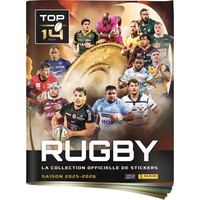 Panini Starter pack Rugby Top 14 2025/2026 - Album et 4 pochettes de stickers Panini Starter pack Rugby Top 14 2025/2026 - Album et 4 pochettes de stickers