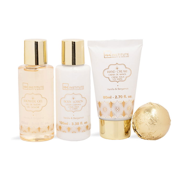 Idc Institute Coffret Scented Bath Gold 4 pièces Idc Institute Coffret Scented Bath Gold 4 pièces