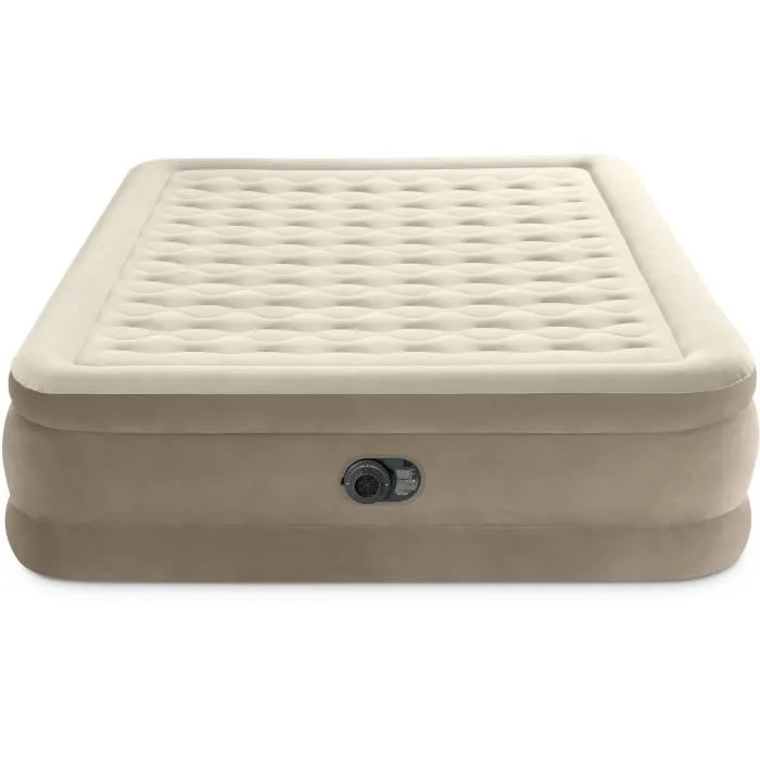 Intex - Matelas gonflable 2 places 150 x 200 cm avec technologie Fiber-Tech - Lit d'appoint - Sac de transport inclus