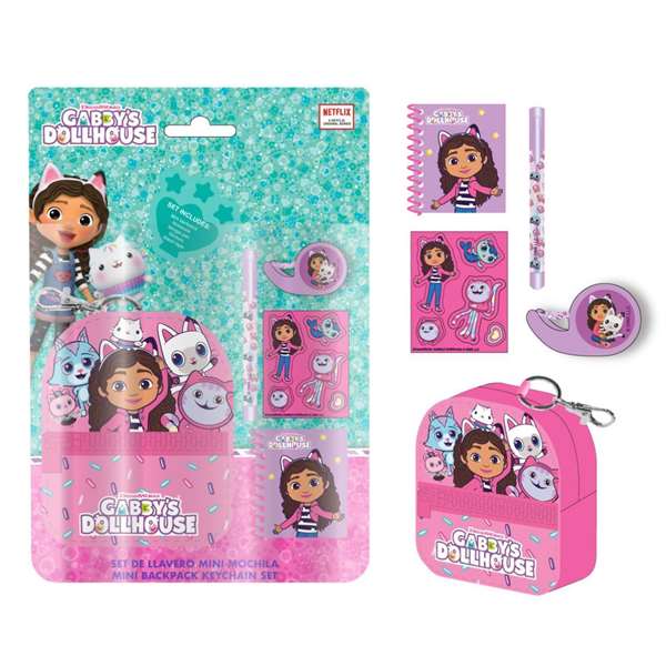 Cerdá Set de papeterie minimochila La Casa de Gabby - Gabby's Dollhouse, 19.5 x 22.5 x 4.5 cm, jouet pour enfants dès 3 ans Cerdá Set de papeterie minimochila La Casa de Gabby - Gabby's Dollhouse, 19.5 x 22.5 x 4.5 cm, jouet pour enfants dès 3 ans