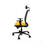 Piqueras Y Crespo Alares Chaise de Bureau Jaune et Noire avec Mécanisme Synchrone et Appui-tête 2D