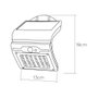 Edm Aplique solaire avec détecteur de mouvement noir, 2W LED 220lm 6500K IP44