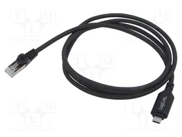 LOGILINK Adaptateur réseau USB-C vers RJ45 USB 3.2 Gen 1, 2m, Noir