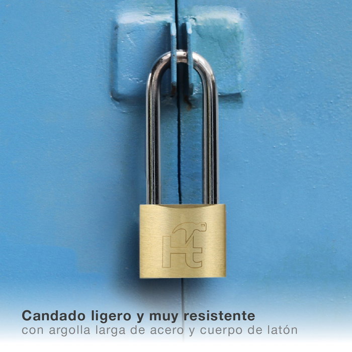 Hantums Cadenas à arceau long en acier 40mm