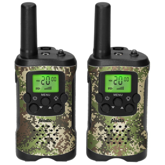 Alecto Lot de 2 Talkies-Walkies FR115CAMO pour Enfants, Camouflage Alecto Lot de 2 Talkies-Walkies FR115CAMO pour Enfants, Camouflage