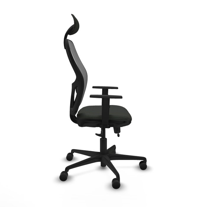 Piqueras y Crespo Chaise de Bureau Jorquera avec Appui-tête, Noir et Gris