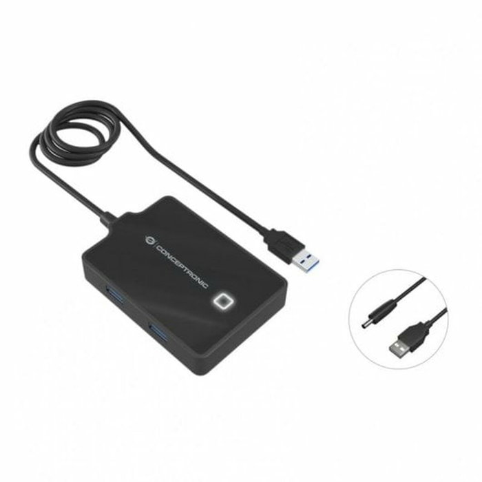 Conceptronic Hubbies11B Hub USB 3.0 4 Ports Noir