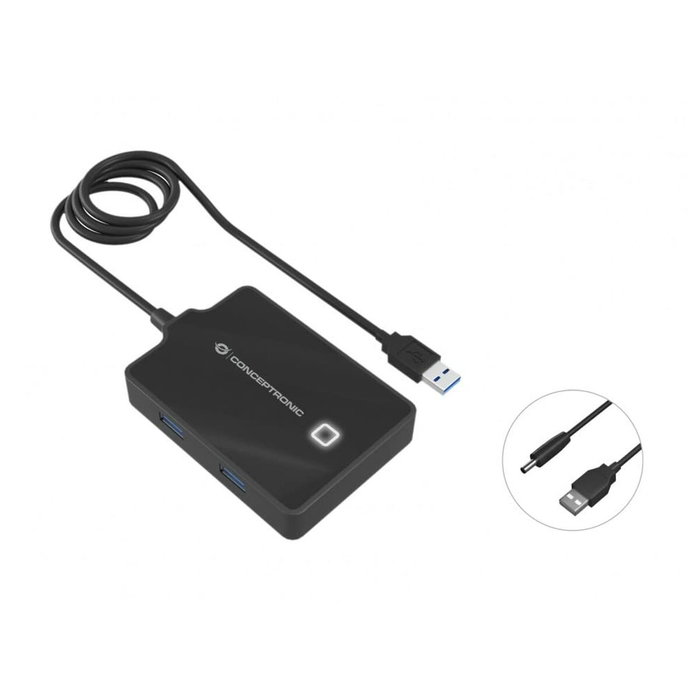 Conceptronic Hubbies11B Hub USB 3.0 4 Ports Noir