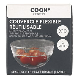 Cook Concept Lot de 10 couvercles réutilisables