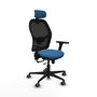Piqueras Y Crespo Chaise de bureau Jorquera, bleu clair et noir