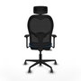 Piqueras Y Crespo Chaise de bureau Jorquera, bleu clair et noir