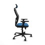 Piqueras Y Crespo Chaise de bureau Jorquera, bleu clair et noir