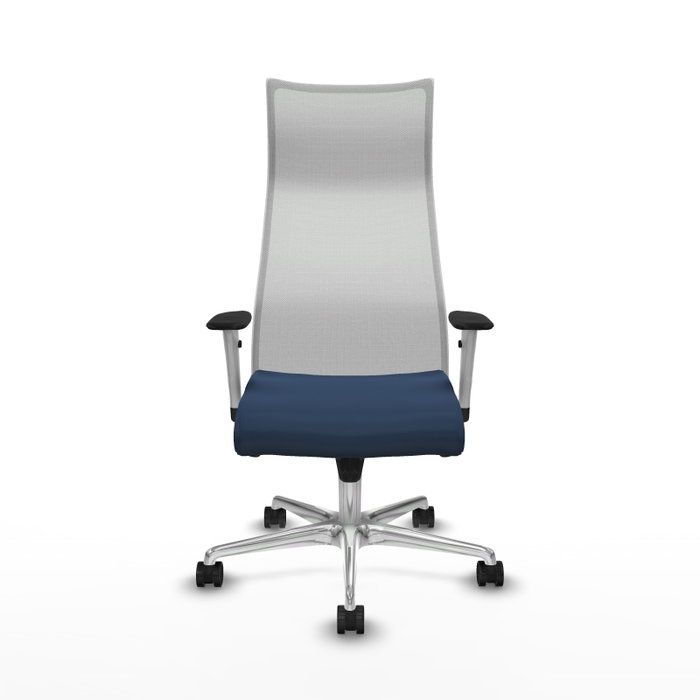 Piqueras y Crespo Chaise de Bureau Albacete Bleu marine et Blanc
