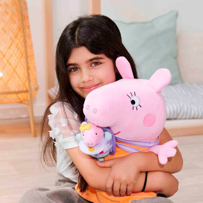 SIMBA Peluche Peppa Pig avec Maman Cochon et Evie, figurine en peluche de 33 cm