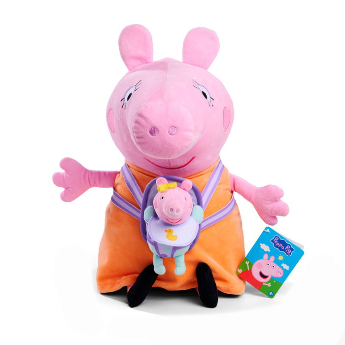 SIMBA Peluche Peppa Pig avec Maman Cochon et Evie, figurine en peluche de 33 cm