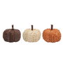 BigBuy Home Set de 3 Mini Citrouilles en Osier - Tons Naturels