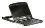 Aten CL3100 - Console KVM LCD à profil ultra-fin avec moniteur large 18.5", clavier intégré, touchpad, ports USB et VGA