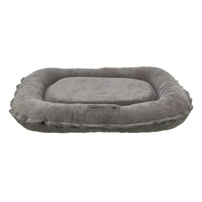 TRIXIE Vital LENNOX Coussin pour chien ovale en tissu chenille avec mousse visco-élastique et fond antidérapant - Gris - 90 x 70 cm - Confort pour grands chiens TRIXIE Vital LENNOX Coussin pour chien ovale en tissu chenille avec mousse visco-élastique et fond antidérapant - Gris - 90 x 70 cm - Confort pour grands chiens