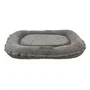 TRIXIE Vital LENNOX Coussin pour chien ovale en tissu chenille avec mousse visco-élastique et fond antidérapant - Gris - 90 x 70 cm - Confort pour grands chiens