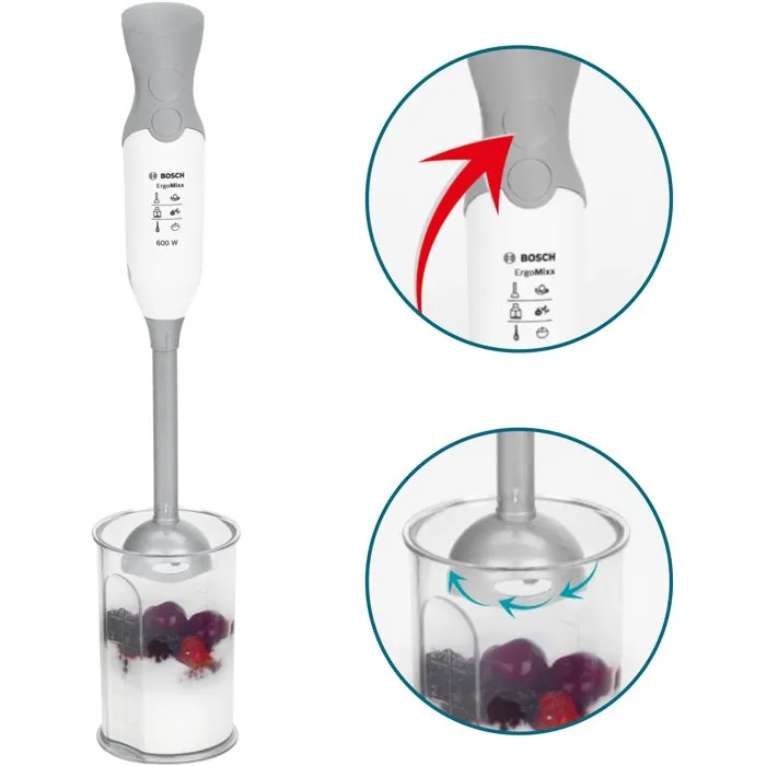 Klein - 9246 - Mixeur plongeant électronique jouet d'imitation Bosch pour enfants dès 3 ans, avec verre gradué et effet sonore réaliste